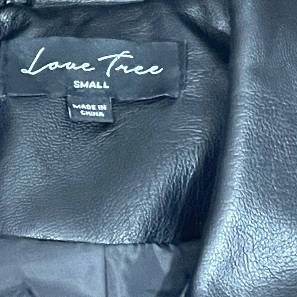 Love Tree Faux Leather Biker Moto Jacket Black, Size Women small - Picture 5 of 16